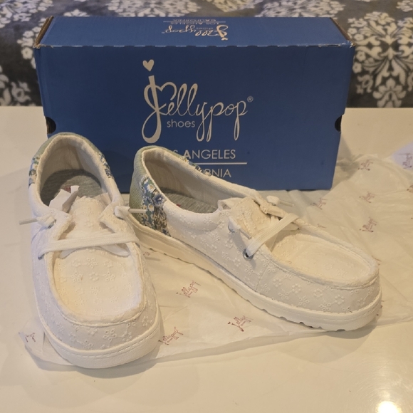 Jellypop Kids White Sneakers - Picture 1 of 9